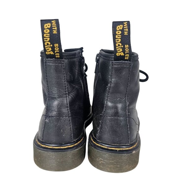 Dr. Martens Black Leather Lace-Up Kids Boots Distressed Condition #1460 J Size 2 - Picture 5 of 10